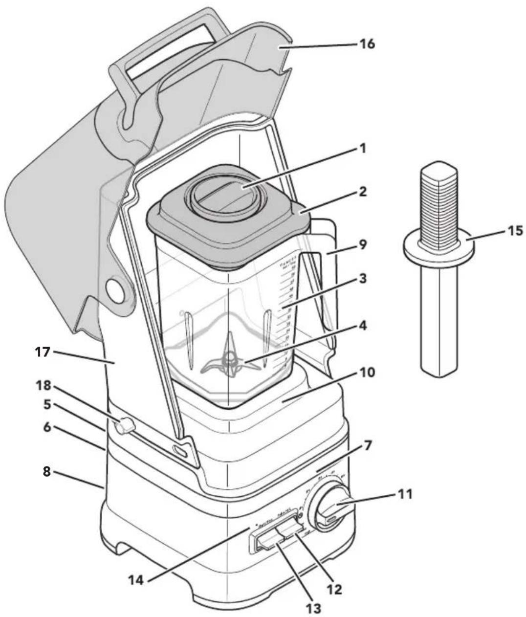 KITCHENAID KSBC1B2 - PARTS AND FEATURES - 1