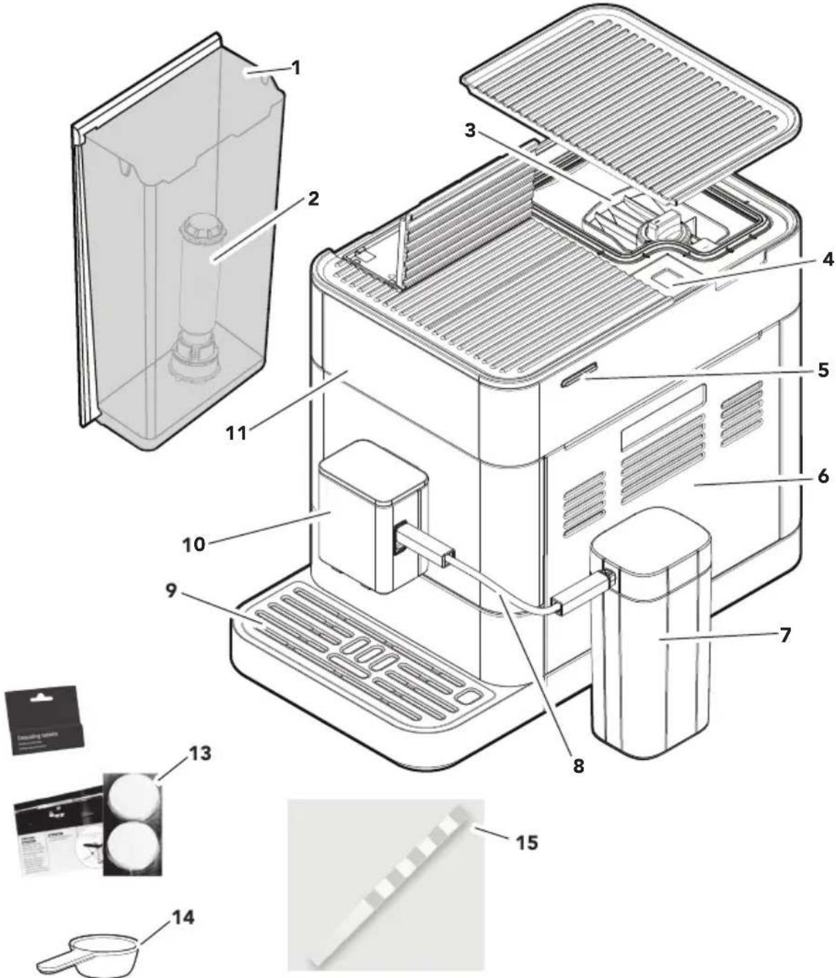 KITCHENAID KES8558 - PIÈCES ET CARACTÉRISTIQUES - 1