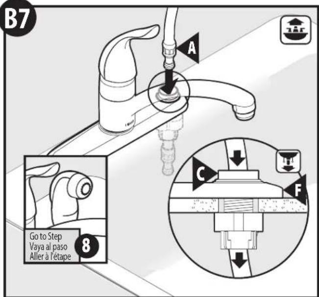 Moen Chateau 67425 - Guide-tuyau installé sur évier - 2
