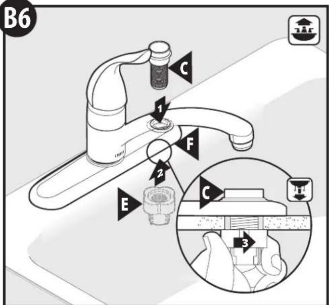 Moen Chateau 67425 - Guide-tuyau installé sur évier - 1