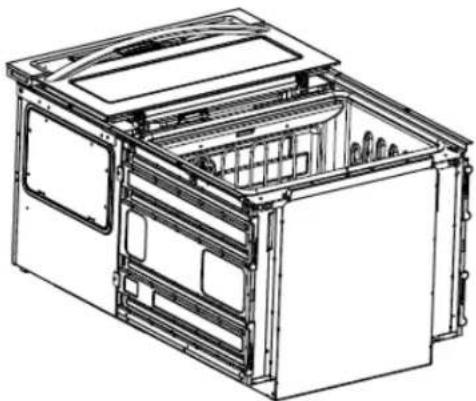 KITCHENAID KOEC527 - Ubicación de las patas del horno - 2