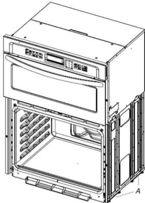 KITCHENAID KOEC527 - Positionnement des pieds du four - 1