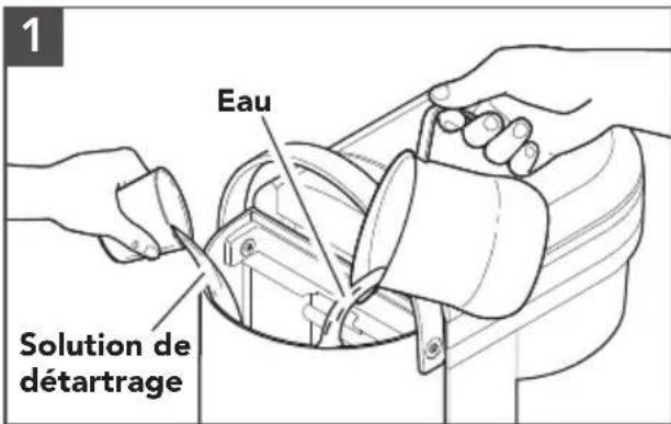 KITCHENAID KES6404 - CONFIGURATION DU DÉTARTRAGE DE LA TÊTE DU GROUPE - 1