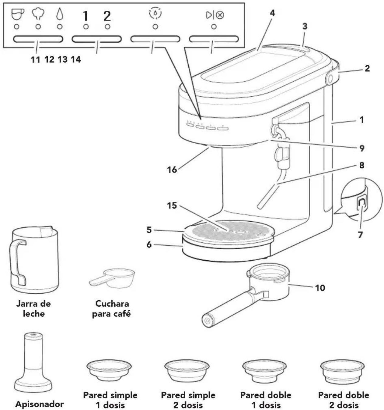 KITCHENAID KES6404 - PIEZAS Y CARACTERÍSTICAS - 1
