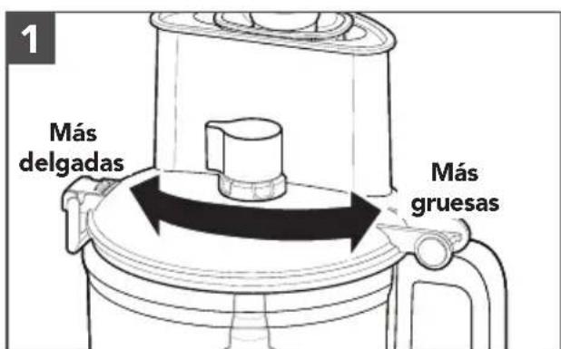 KITCHENAID KFP1320 - CÓMO REGULAR EL GROSOR DE LAS REBANADAS - 1
