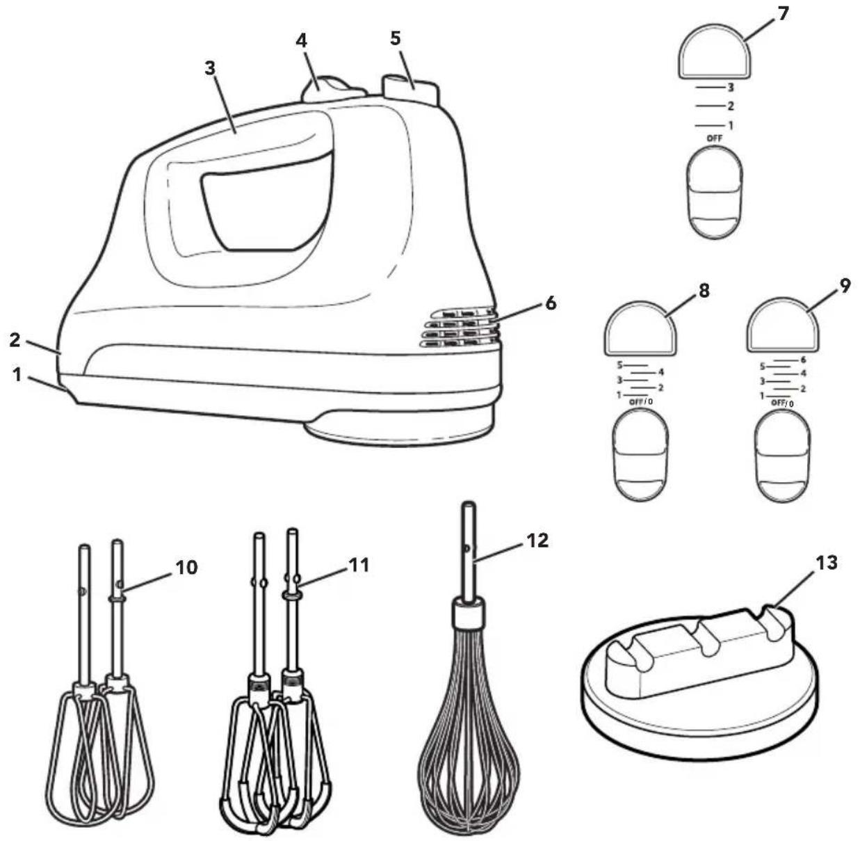 KITCHENAID KHM312 - PARTS AND FEATURES - 1