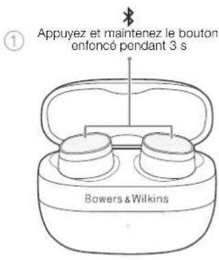 Appuyez et maintenez le bouton enfoncé pendant 3 s Bowers & Wilkins