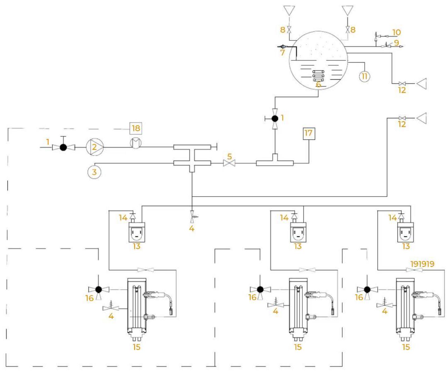 Victoria Arduino Eagle Tempo - LÉGENDE SCHÉMA HYDRAULIQUE - 1