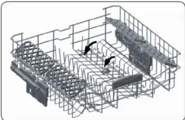 SHARP QW-HS12U47ES-DE - Supports réglables du panier supérieur - 2