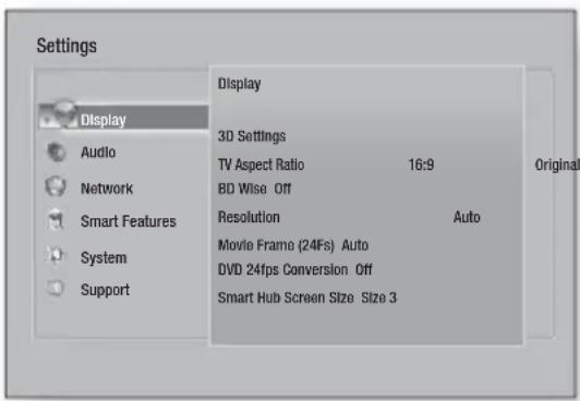 SAMSUNG HT-F5550K - Accessing the Settings Screen - 1
