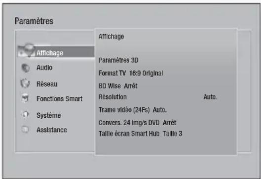 SAMSUNG HT-F5550K - Accéder à l'écran Paramètres - 1