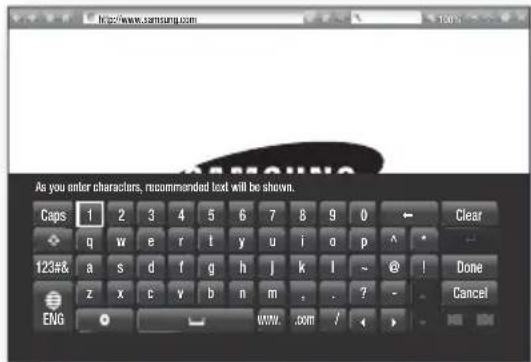 SAMSUNG HT-F5550K - Using the Keyboard Pop-up - 1