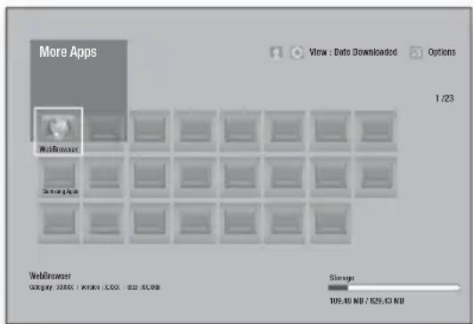 SAMSUNG HT-F5550K - Using the More Apps Screen - 1