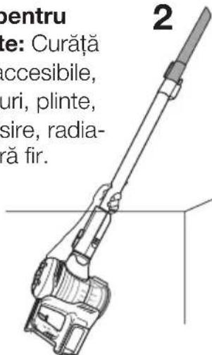 VESTFROST Aqua Plus - Modul de utiliser a aspiratorului fãrã fir cu accesoriul motorizat pentru podea. - 1