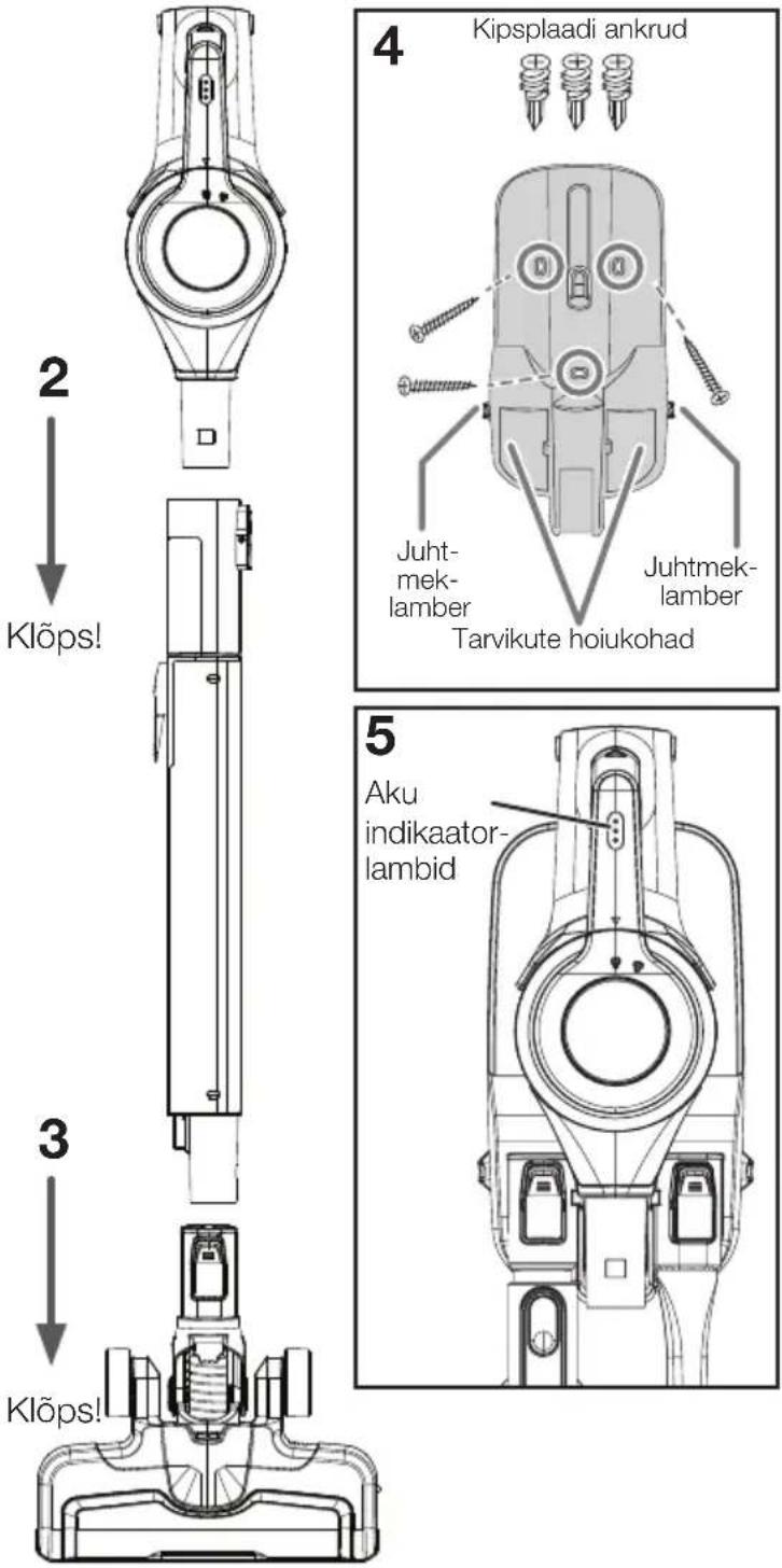 VESTFROST Aqua Plus - Akunäidiku lambid naitavad laetusetaset (Joon. 5) - 2