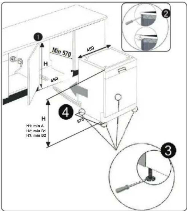 SHARP QW-HS12F47EB-DE - Einbau unter einer Arbeitsplatte - 3