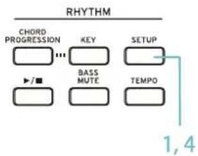 KORG Grandstage X - Procédure de réglage du rythme - 1
