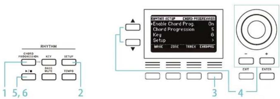 KORG Grandstage X - Obtenir une progression d'accords automatique en vue d'une session avec section basse/batterie virtuelle - 1