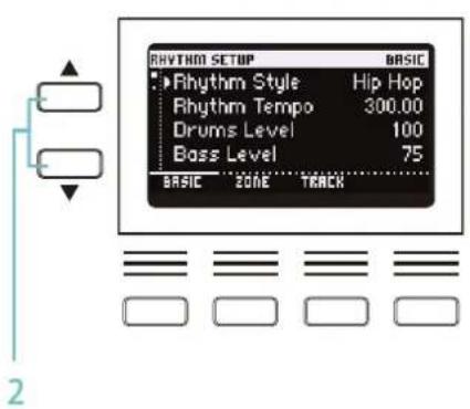 KORG Grandstage X - Procédure de réglage du rythme - 2