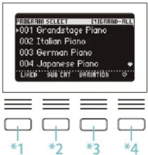KORG Grandstage X - Sélection d'un programme dans la liste de programmes - 6
