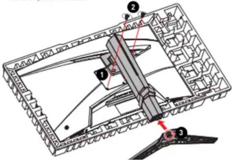 MSI MAG 275CQRF QD E2 - Installation du pied de support - 1