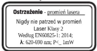 Vonroc LL505DC - Obchodzenie się z promieniami lasera - 2