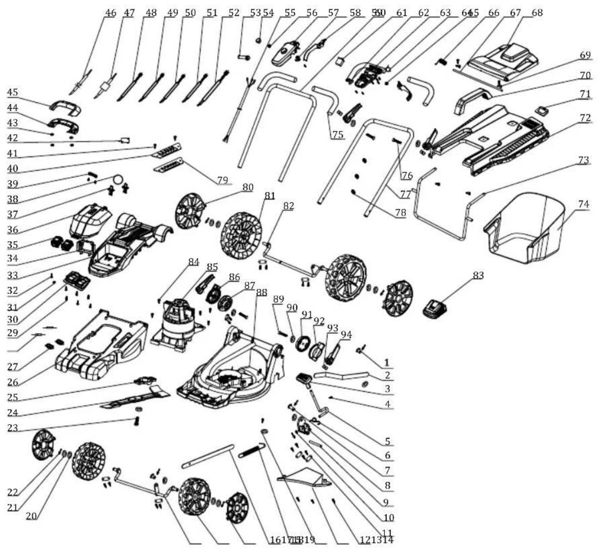 Vonroc S4_LM505DC - EXPLODED VIEW - 1