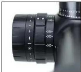 Steiner Predator 8 3-24x50 - COMMANDE DE L'ÉCLAIRAGE - 1
