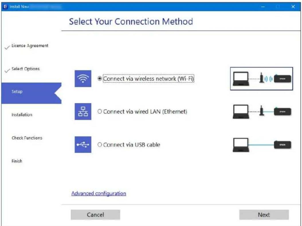 EPSON EcoTank L5316 - Sélection de la modification des méthodes de connexion - 1