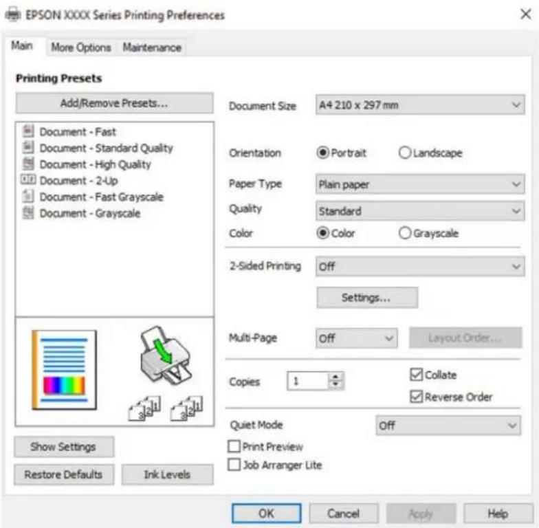 EPSON EcoTank L1270 - Remarque: - 1