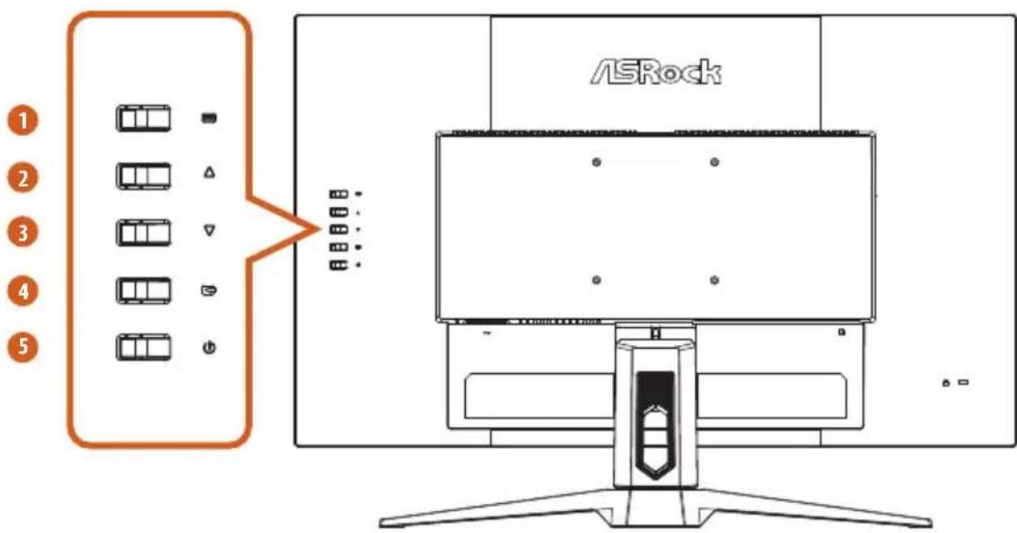 ASROCK PG27FFT1A - Touches OSD (Affichage à l'écran) - 1
