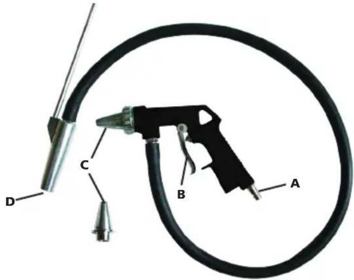 Abac G-561H - Pistola sabbiatrice con flessibile di alimentazione - 1