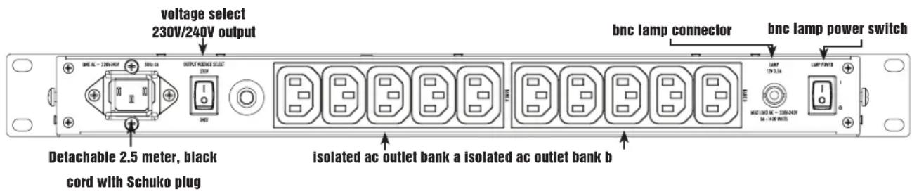 Furman P-1400 AR E - P-1400 AR E REAR PANEL - 1