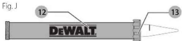 Fig. J 12 13 DEWALT.