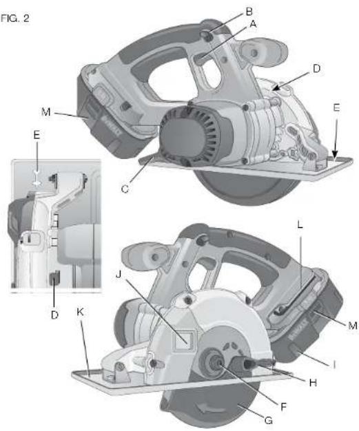 DEWALT DCS372 - COMPONENTS (Fig. 2) - 1