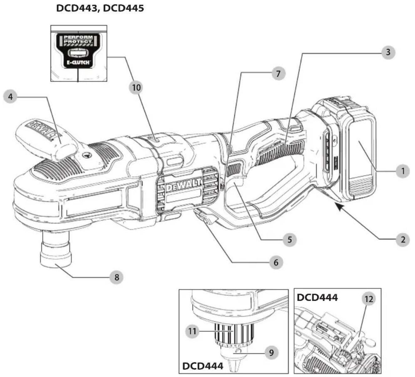 DEWALT DCD445 - DCD444 - 1