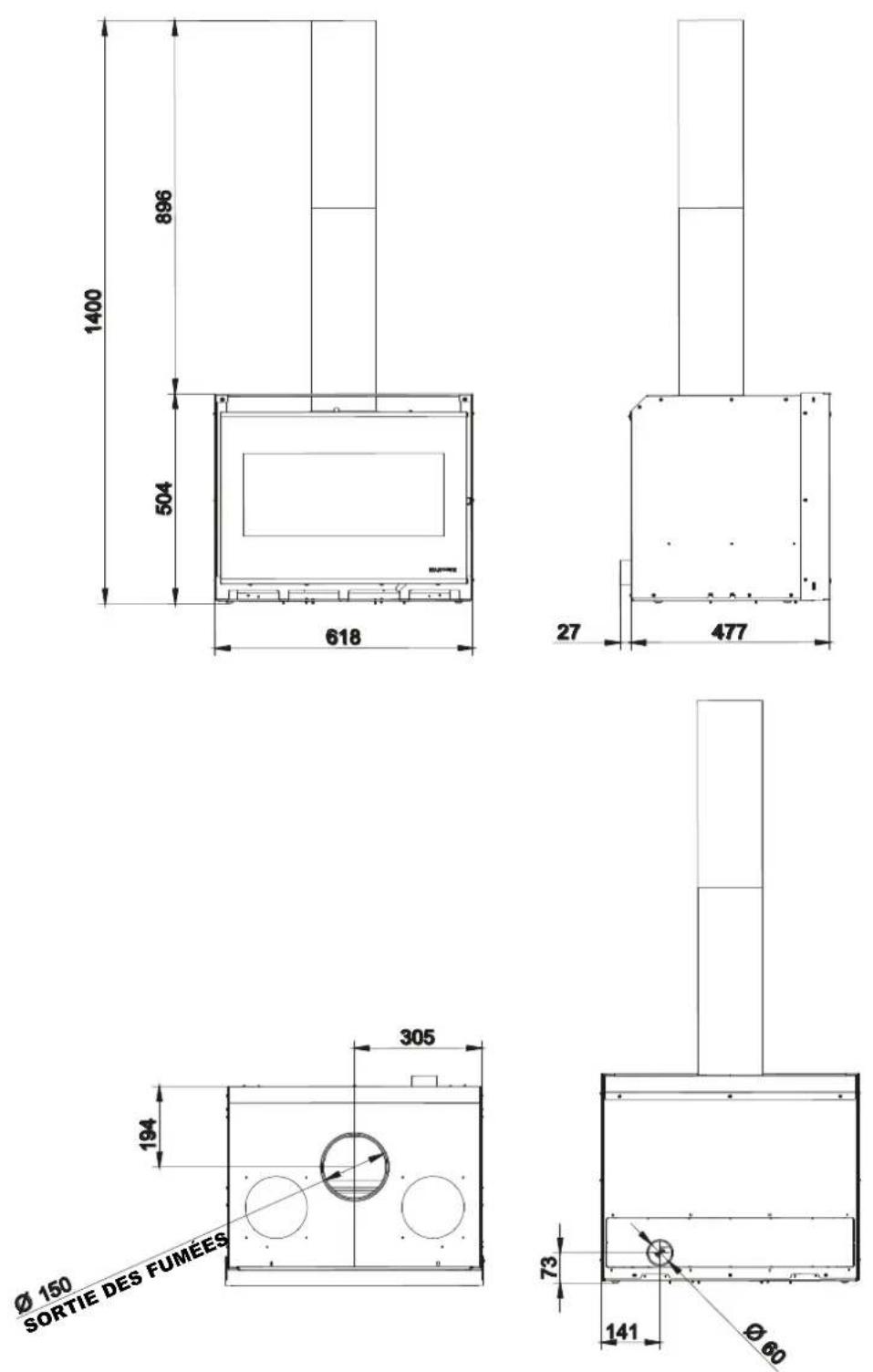 Palazzetti Elsa air - GTM-70 S - 1