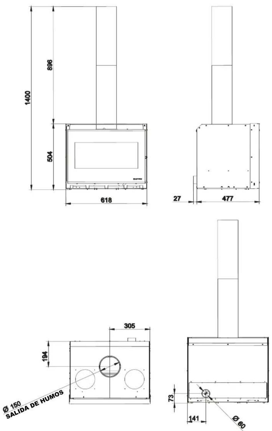 Palazzetti Elsa air - GTM-70 S - 1