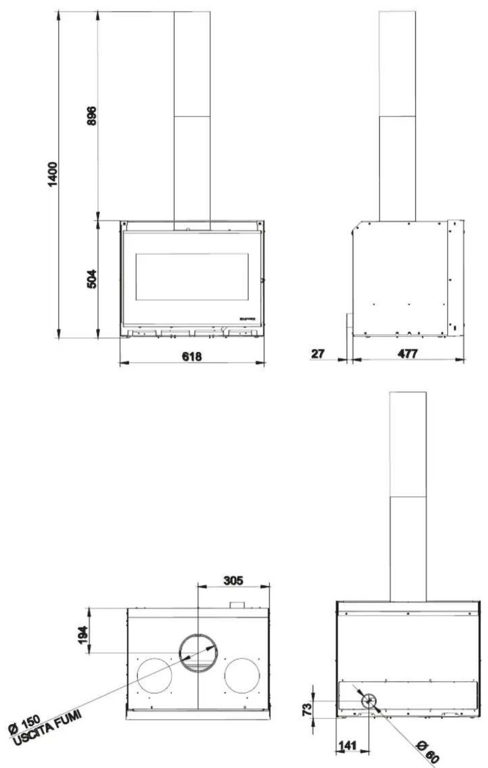 Palazzetti Elsa air - GTM-70 S - 1
