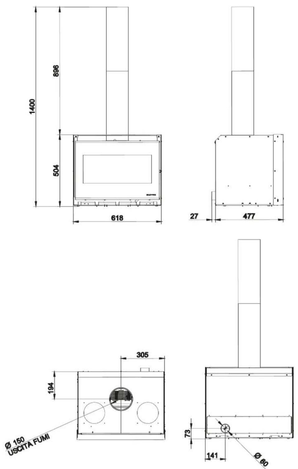 Palazzetti Elsa air - GTM-70 SP - 1
