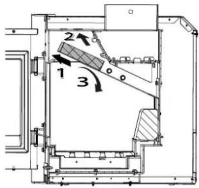 Palazzetti Elsa air - Desmontaje del deflector de humos - 2
