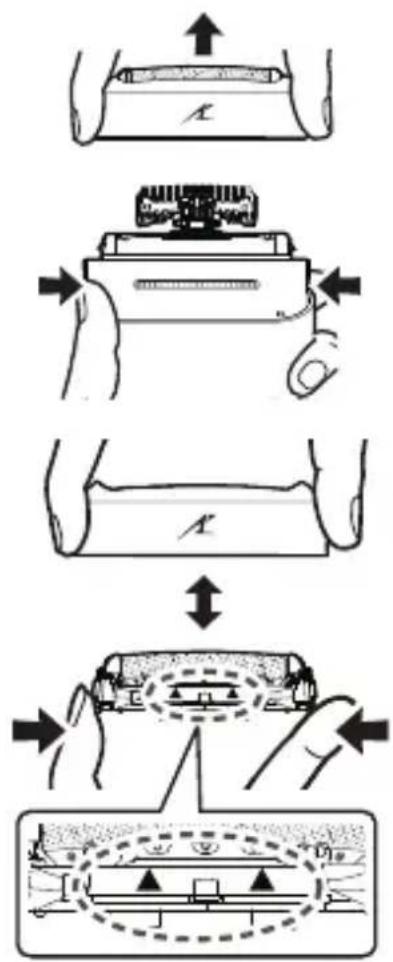 PANASONIC ES-CM3B - Udskiftning af dens ydre kappe og de indre blade - 1