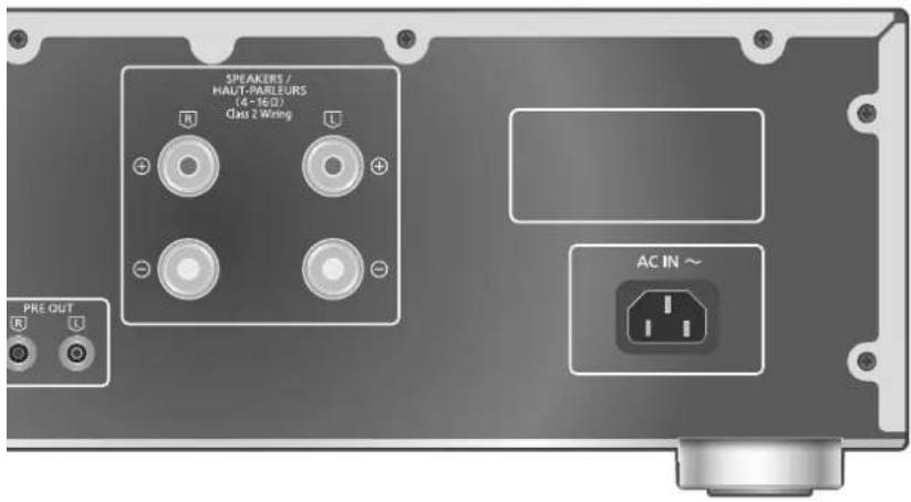 SPEAKERS / HAUT-PARLEURS (4-16.0) Class 2 Wiring PRE OUT AC IN ~