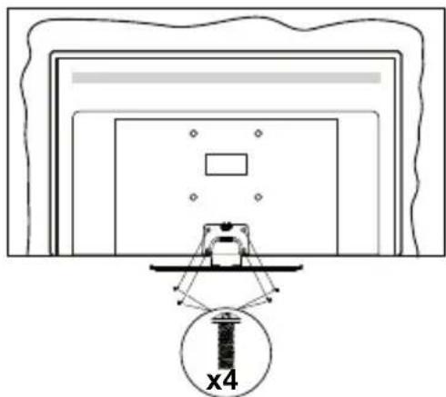 PANASONIC TB-65W60AEZ - Assembling the pedestal - 3