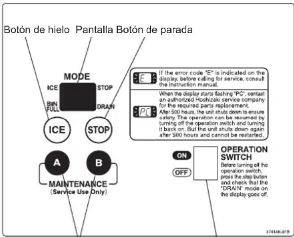 Hoshizaki FM-480AKE-HC-SB - DESCONEXIÓN - 1