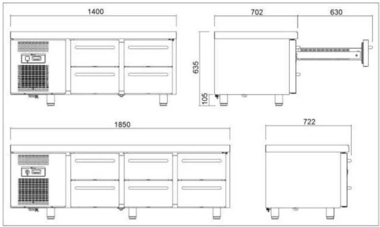 GRAM KS 0-4G - DIMENSIONS D'ENCOMBREMENT - 1