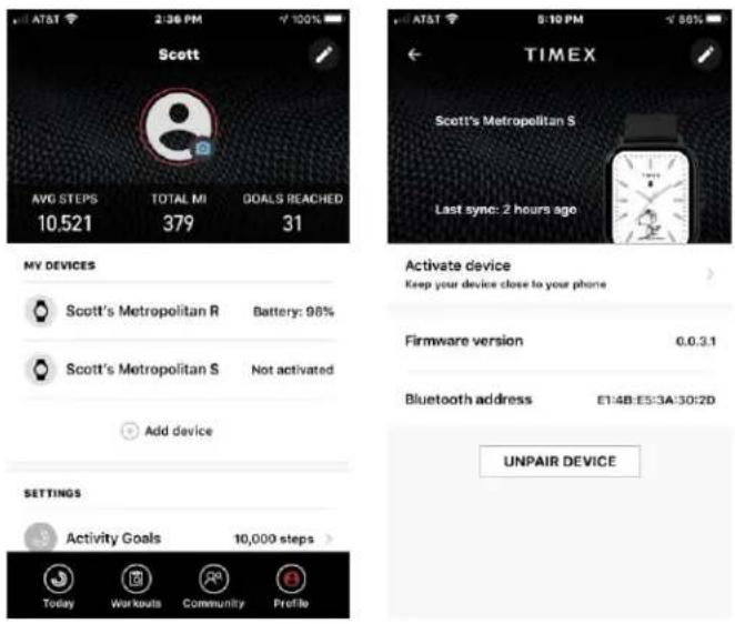 TIMEX Metropolitan R - Switching between Timex Smart devices - 1