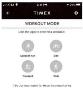 TIMEX Metropolitan R - Recording workouts with the app - 1