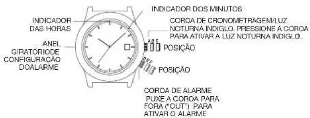 TIMEX Analog - ALARME DE CONFIGURAÇÃO FÁCIL - 1