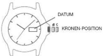 TIMEX Analog - EINSTELLEN DES DATUMS UND DES VIERTEN ZEIGERS (WEZ-MODELLE) - 1